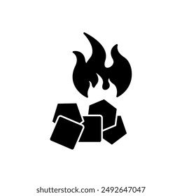 charcoal concept line icon. Simple element illustration.charcoal concept outline symbol design.