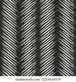 Charcoal Distressed Knit Textured Herringbone Pattern