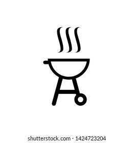 charcoal grill barbeque icon design template vector illustration