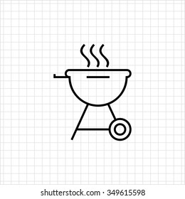 Charcoal grill icon