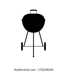 Charcoal grill kettle barbecue icon, simple vector illustration symbol