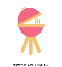 charcoal grill vector image with white background