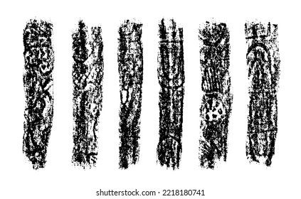 Charcoal grunge backgrounds set. Coal pencil abstract sketches. Charcoal pencil hatches and scribbles. Grungy backdrops collection.
