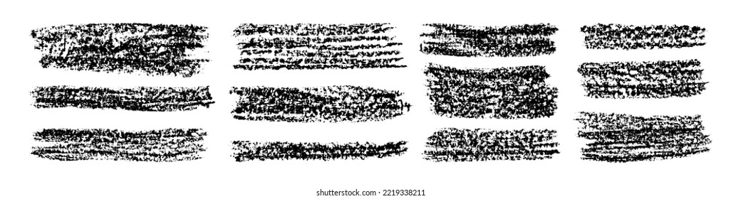 Montaje de fondo de grano de carbón vegetal. Dibujos abstractos de lápiz de carbón. Lápices de carbón vegetal y garabatos. Colección de fondo ondulado.