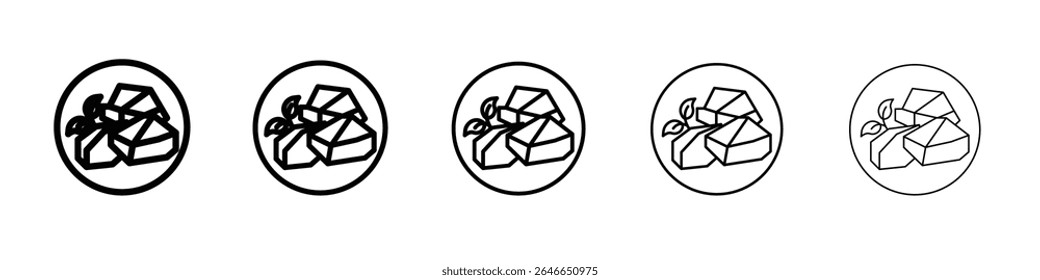 Logotipo de contorno simple plano de icono de carbón