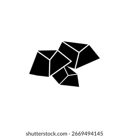 Charcoal icon Flat vector flat black simple illustration for web and app..eps