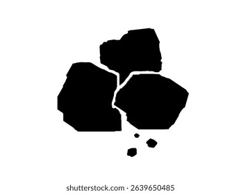 Charcoal icon isolated on white background.