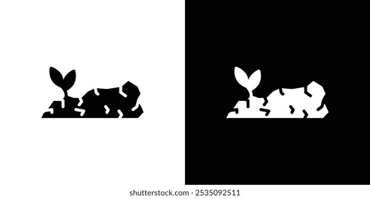 Logotipo lineal del icono del carbón aislado