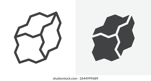 Charcoal icon Outline vector sign