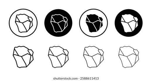 Charcoal icon Simple outline vector logo