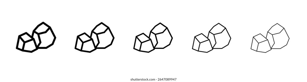 Charcoal icon vector outline symbol or illustration