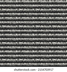 Charcoal Ikat Textured Striped Pattern