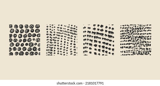 Charcoal and Ink Dot Blot Patterns