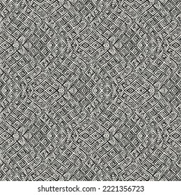 Charcoal Irregular Weave Textured Checkered Pattern