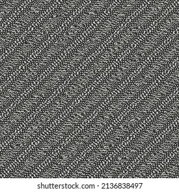 Charcoal Knitted Textured Diagonal Striped Pattern