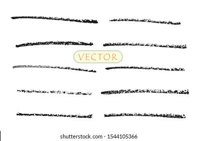 Charcoal  lines  objects design  Brush grunge rough  Pencil  It is easy to change color  Elements isolated light background 