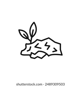 Símbolo del logotipo del carbón contorno del Vector
