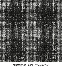 Charcoal Melange Textured Subtle Checked Seamless Pattern