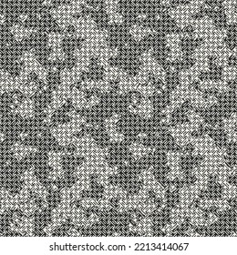 Charcoal Mesh Textured Camouflage Pattern