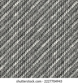 Charcoal Mottled Knit Textured Diagonal Striped Pattern