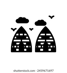 Holzkohleöfen Symbol in der Vektorgrafik. Firmenzeichen
