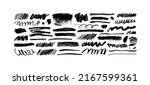 Charcoal pencil curly lines and squiggles, wide strokes. Scribble black strokes vector set. Hand drawn marker scribbles. Black pencil sketches, drawings. Scrawl elements isolated on white background