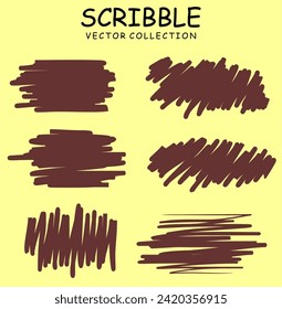 Charcoal pencil curly lines and squiggles. Scribble brush strokes vector set. Hand drawn marker scribbles. Black pencil sketches. Brush stroke lines, squiggles, daubs isolated.
