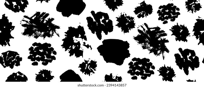 Charcoal pencil scribbles and bold strokes seamless pattern. Hand drawn vector lines, circles and thick shapes. Scribble black strokes vector set. Marker, crayon and chalk drawing. Sketch texture.