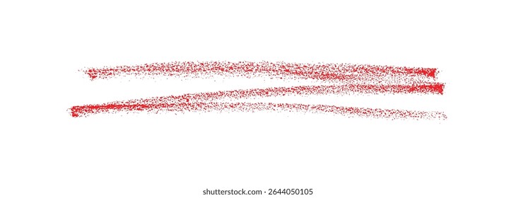 Charcoal Pencil Stroke Texture, Grunge Red Scribble Brush Lines on white Background.	
