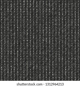 Charcoal Pin Checked Melange Textured Background. Seamless Pattern.