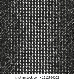 Charcoal Pin Striped Grain Stroke Textured Background. Seamless Pattern.