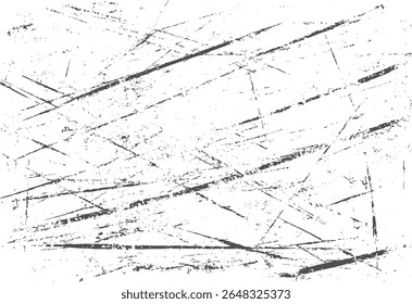 Textura de rascunho a carvão com linhas grunge interseccionantes em fundo branco. Gasto e efeito de superfície industrial.

