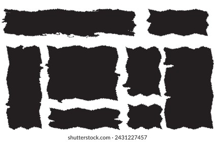 Charcoal scribble stripes and bold paint shapes. Childrens crayon or marker doodle rouge handdrawn scratches. Vector illustration of squiggles in marker sketch style