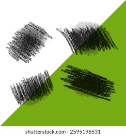 Charcoal shades and scribbles design vector