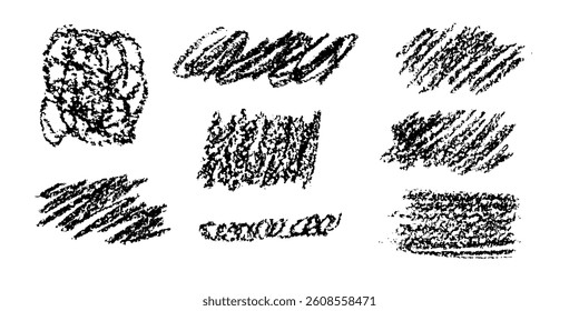 Charcoal sketches showcasing different texture techniques in artistic practice