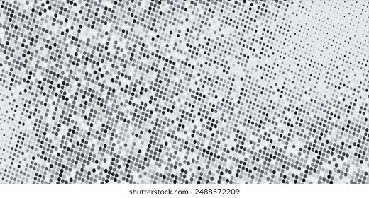 Charcoal splash, black dots grain texture, abstract dotted sand effect, gradient of dots isolated on white background. Vector illustration.