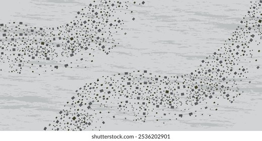 Espirros de carvão, textura de grão preto pontilhado, efeito de areia pontilhada abstrata, gradiente de pontos isolados sobre fundo branco. Ilustração vetorial.