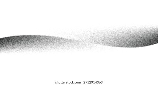 Charcoal splashes, black dotwork grain texture, abstract stipple sand effect, gradient from dots isolated on white background. 