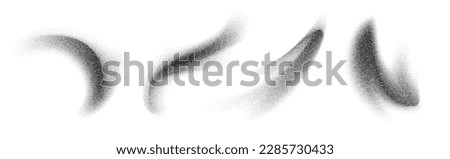 Charcoal splashes, black dotwork grain texture, abstract stipple sand effect, gradient from dots isolated on white background. Vector illustration.