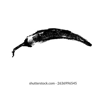Charcoal style vector doodle chili pepper and jalapeno. Hand drawn symbol for food labels, cosmetic packaging, kitchen decor, and extended license design projects.