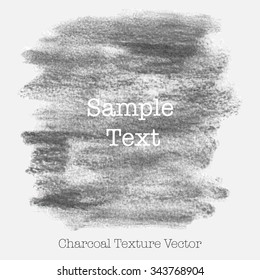 Charcoal texture, background vector. Soft willow and vine charcoal texture, rough powdery smudge sketch background texture.
