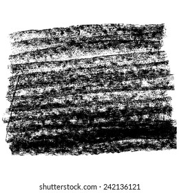Charcoal texture square banner. Vector design elements.