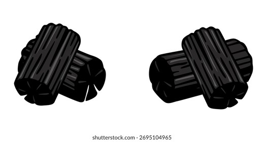 Ilustración vectorial de carbón. aislado sobre fondo blanco. Vector EPS 10. perfecto para el Fondo de pantalla o los Elementos de diseño	