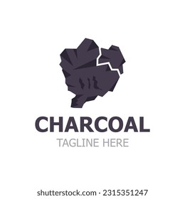 Charcoal wood burning flat pile vector illustration isolated on white background resources of nature icon for industrial design