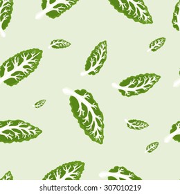 Chard leafs seamless pattern vector illustration