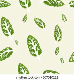 Chard leafs seamless pattern vector illustration
