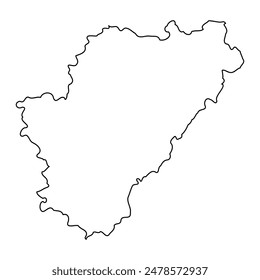 Charente department map, administrative division of France. Vector illustration.