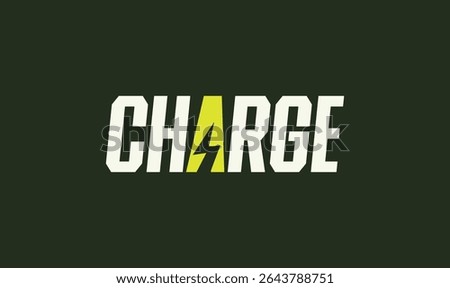 Charge abstract Typography logo design.