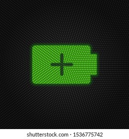 Charge, add, battery new technology vector icon. New mobile technology traffic light style vector illustration