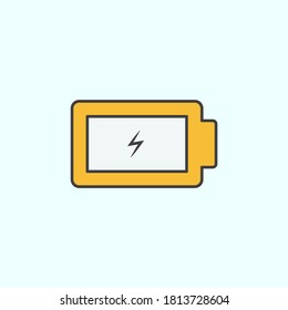 carga, icono vector de color de la batería, ilustración vectorial